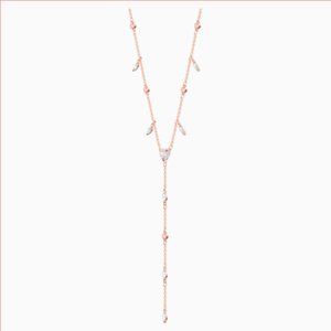 Swarovski One Y Necklace, Rose-gold